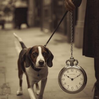 laisse pour chien sous forme de montre à gousset