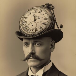 Montre à gousset intégré dans un chapeau des années 1890