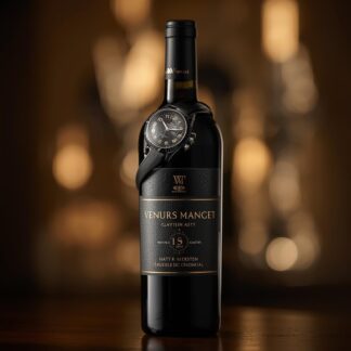 montre sur bouteille de vin