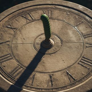 cadran solaire mesuré par une chenille